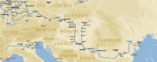 Crociera di Capodanno Danubio, mappa del fiume